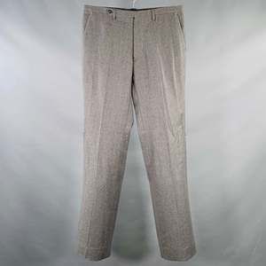 MAISON MARTIN MARGIELA Grey Heather Wool Flat Front Dress Pants